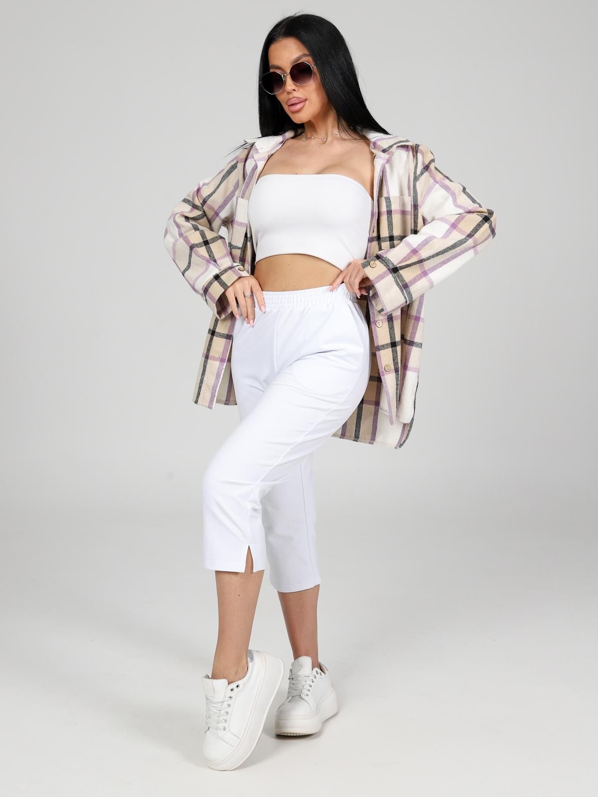 Бриджи трикотажные белого цвета Iv-capriz(фото2)