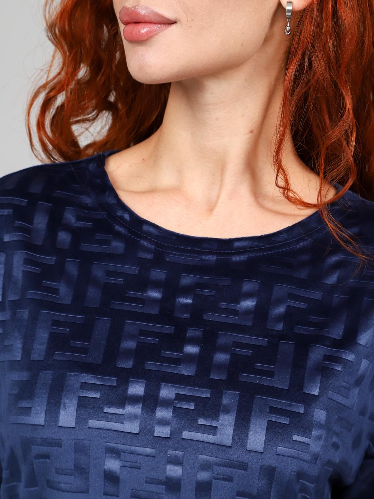 Костюм велюровый с брюками в синем цвете Iv-capriz(фото4)