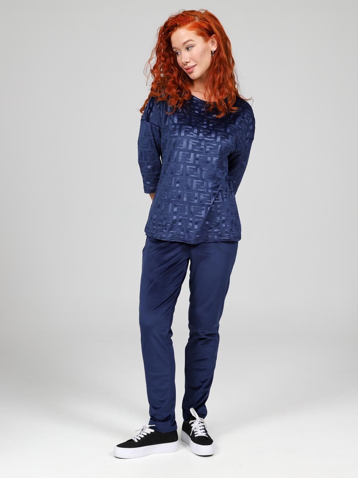 Костюм велюровый с брюками в синем цвете Iv-capriz(фото9)