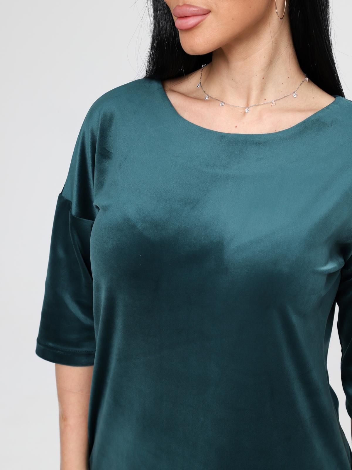 Платье велюровое изумрудного цвета с карманами Iv-capriz(фото5)