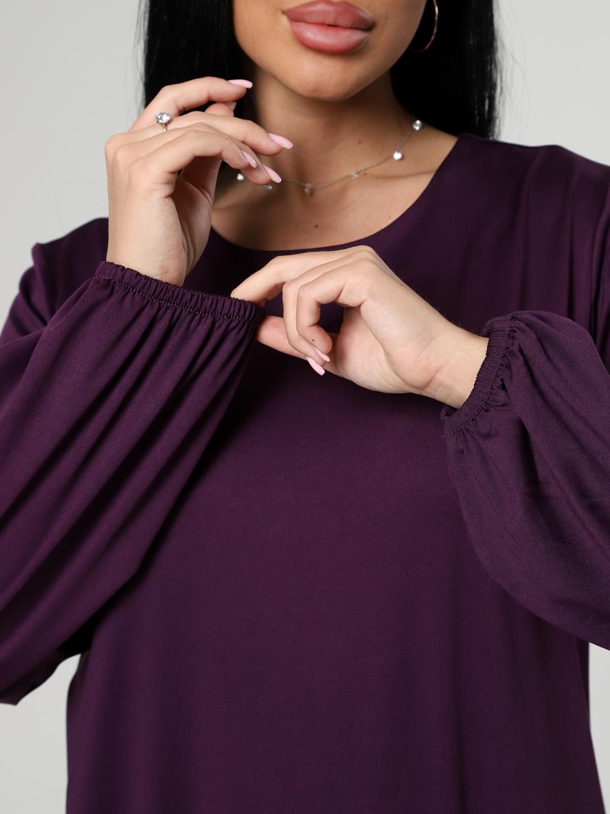 Блузка трикотажная в цвете баклажан Iv-capriz(фото4)