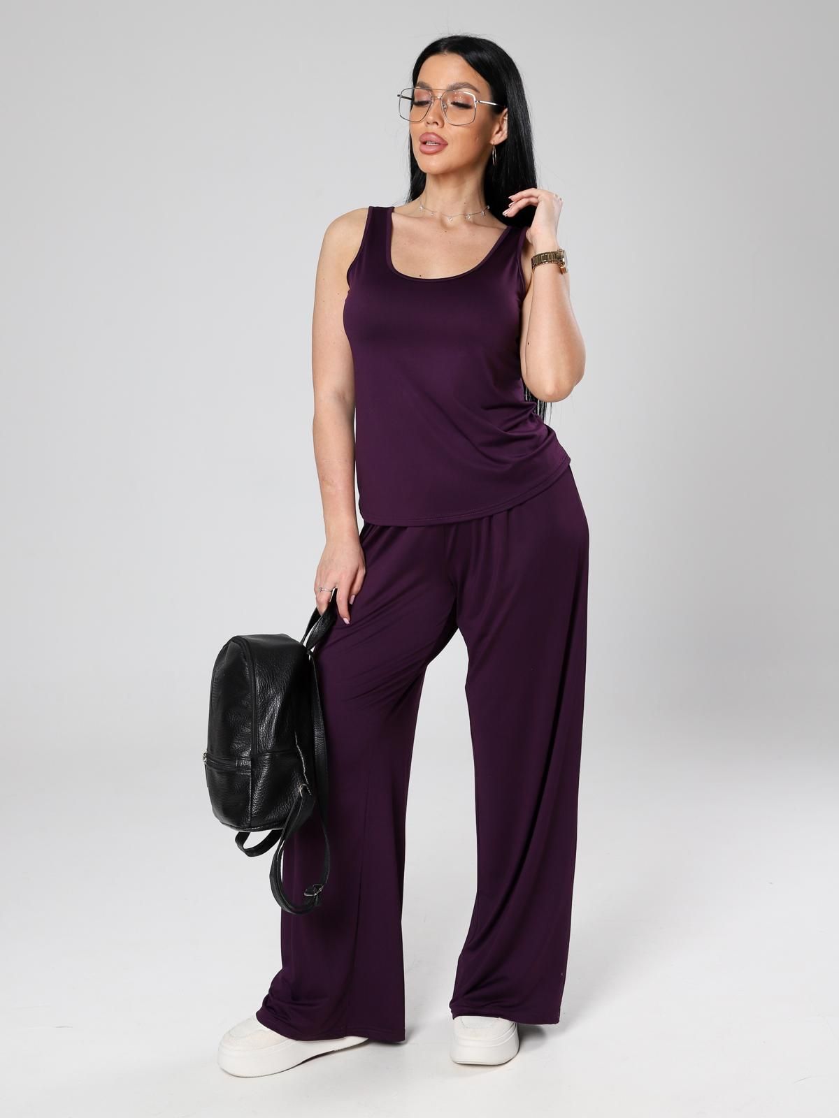 Костюм трикотажный с брюками в цвете баклажан Iv-capriz(фото8)