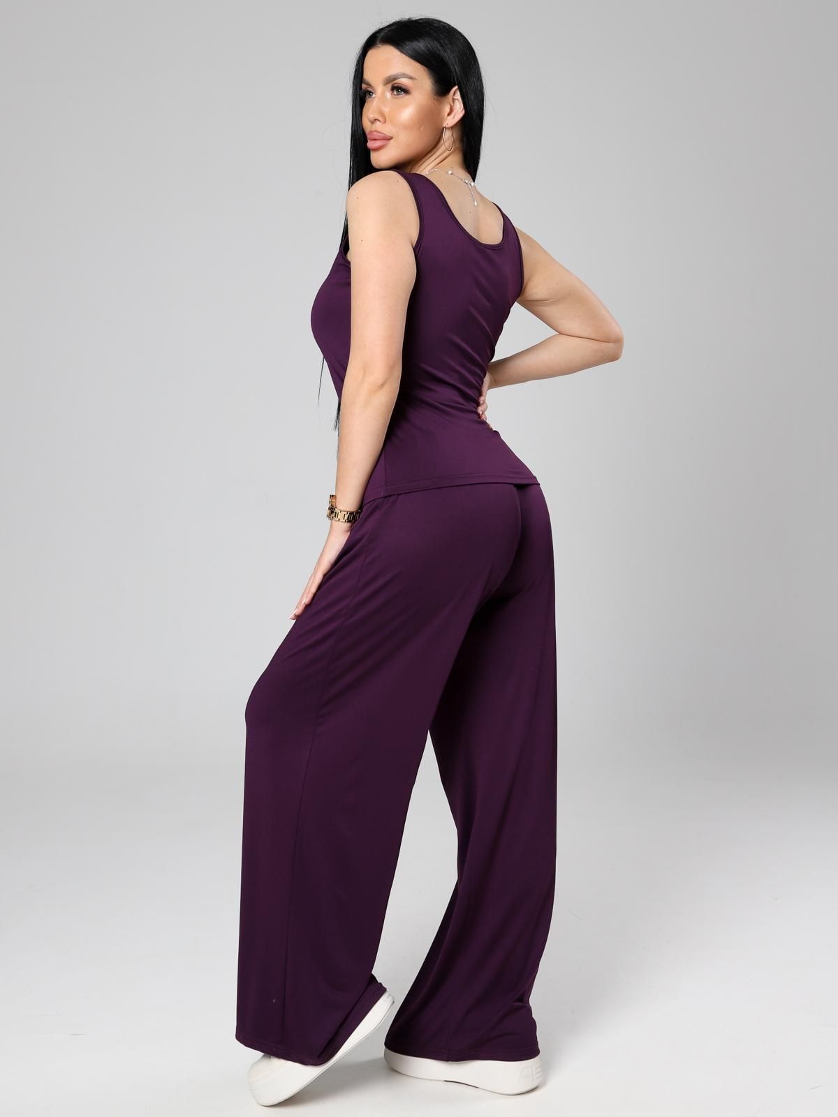 Костюм трикотажный с брюками в цвете баклажан Iv-capriz(фото7)