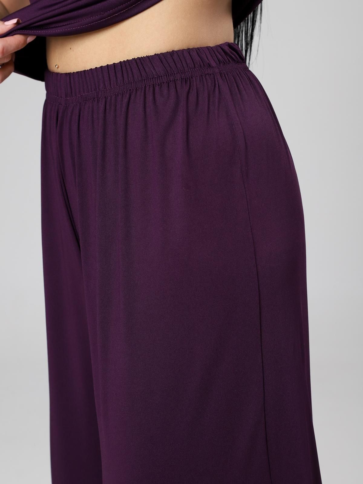 Костюм трикотажный с брюками в цвете баклажан Iv-capriz(фото5)