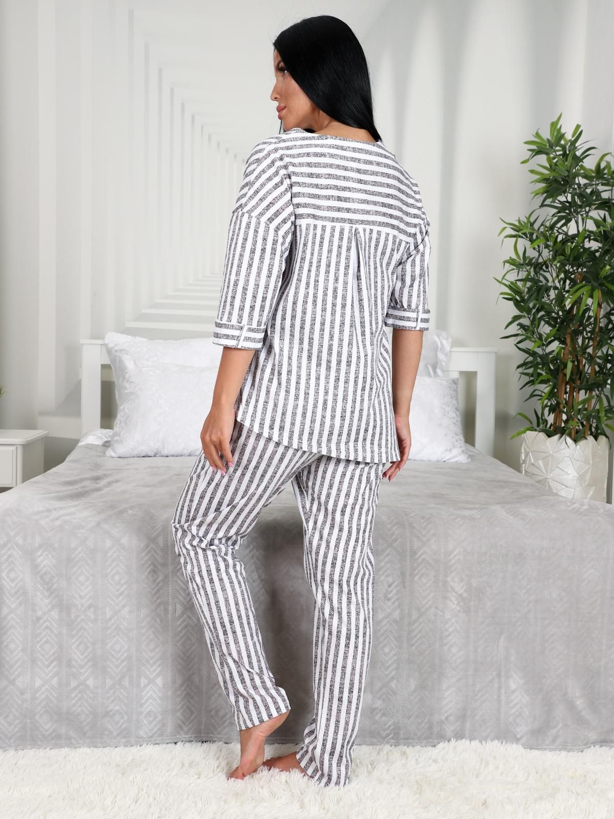 Пижама с брюками трикотажная в полоску Iv-capriz(фото8)