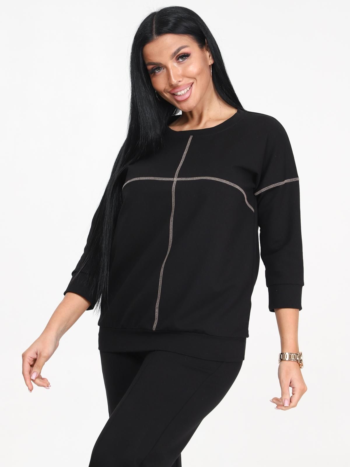 Свитшот чёрный из футера Iv-capriz(фото3)