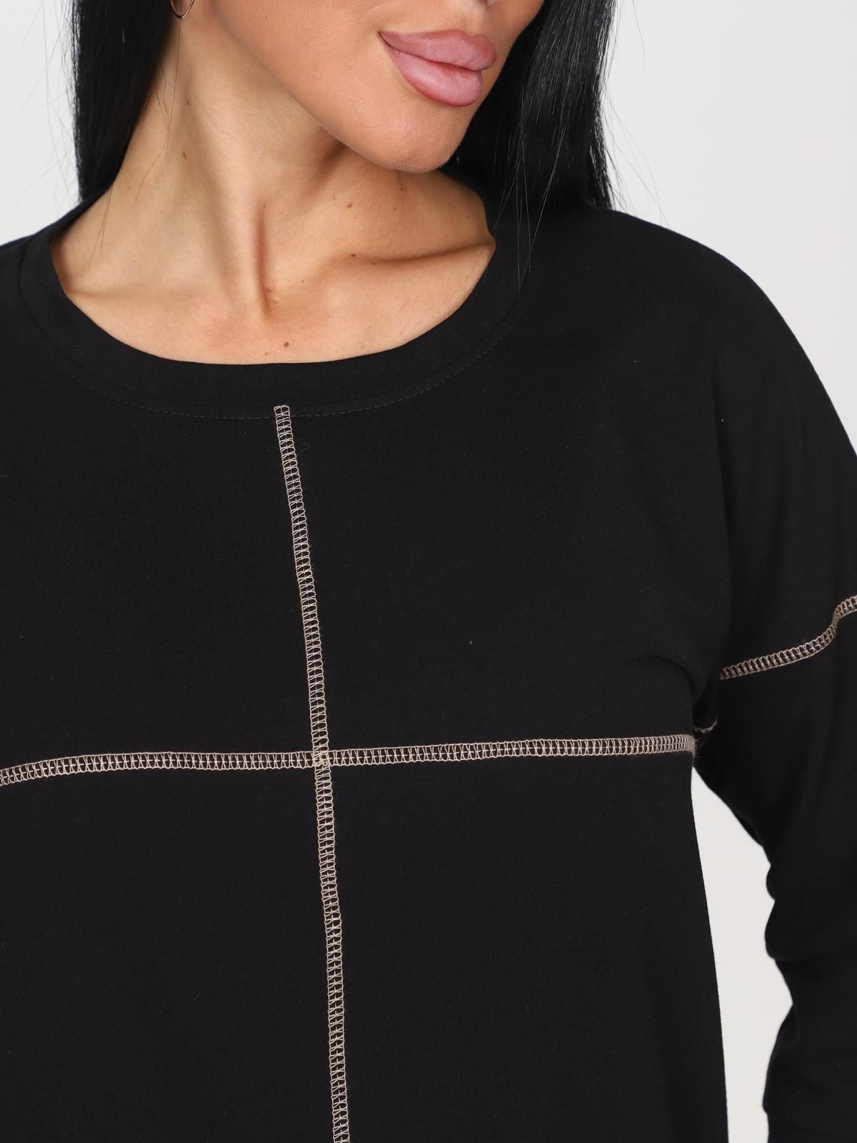 Свитшот чёрный из футера Iv-capriz(фото4)