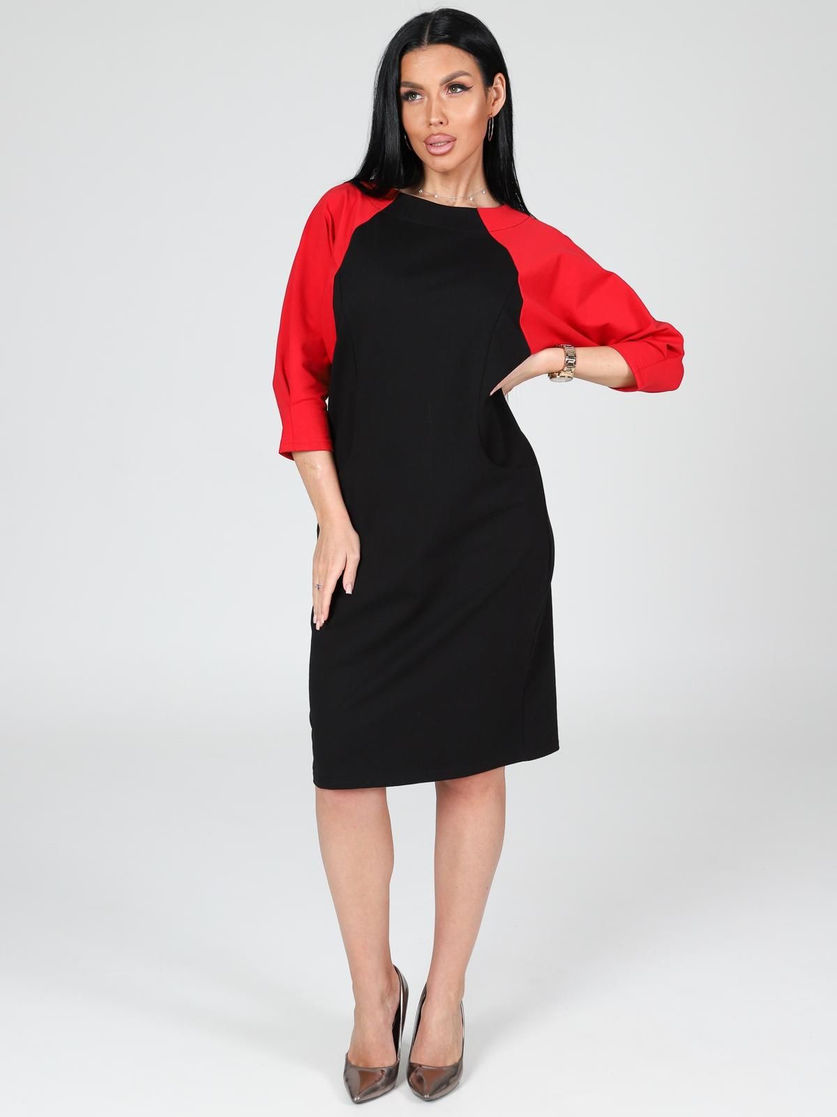 Платье чёрное из футера с карманами Iv-capriz(фото2)