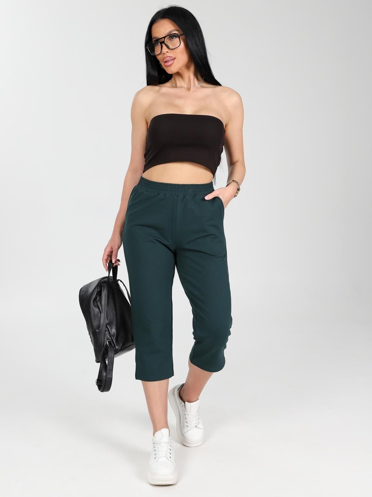 Бриджи трикотажные в тёмно-зелёном цвете Iv-capriz(фото2)