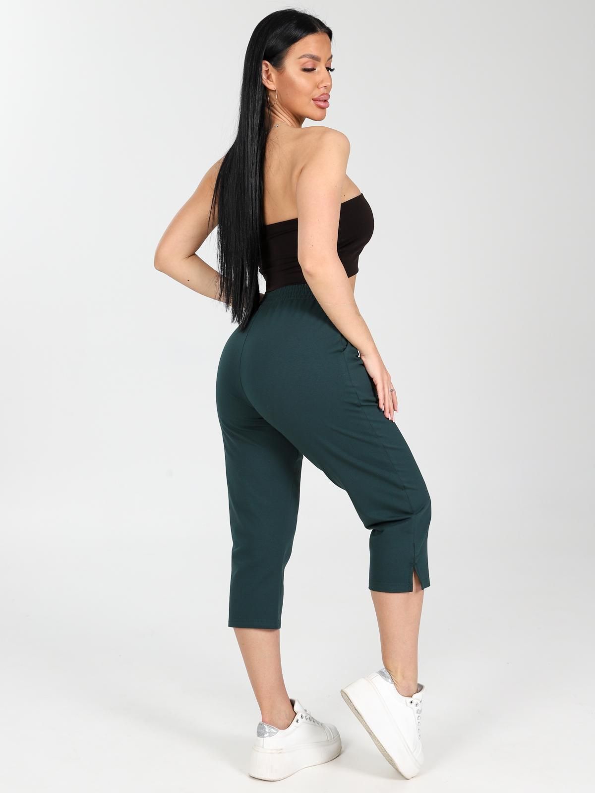 Бриджи трикотажные в тёмно-зелёном цвете Iv-capriz(фото8)