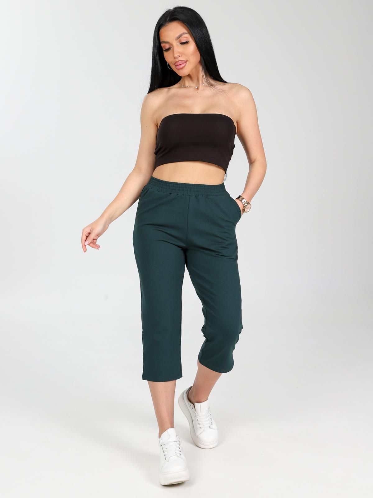 Бриджи трикотажные в тёмно-зелёном цвете Iv-capriz(фото4)