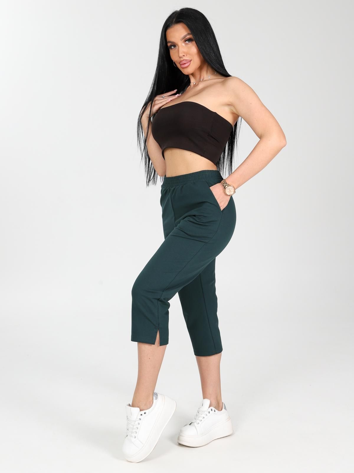 Бриджи трикотажные в тёмно-зелёном цвете Iv-capriz(фото5)