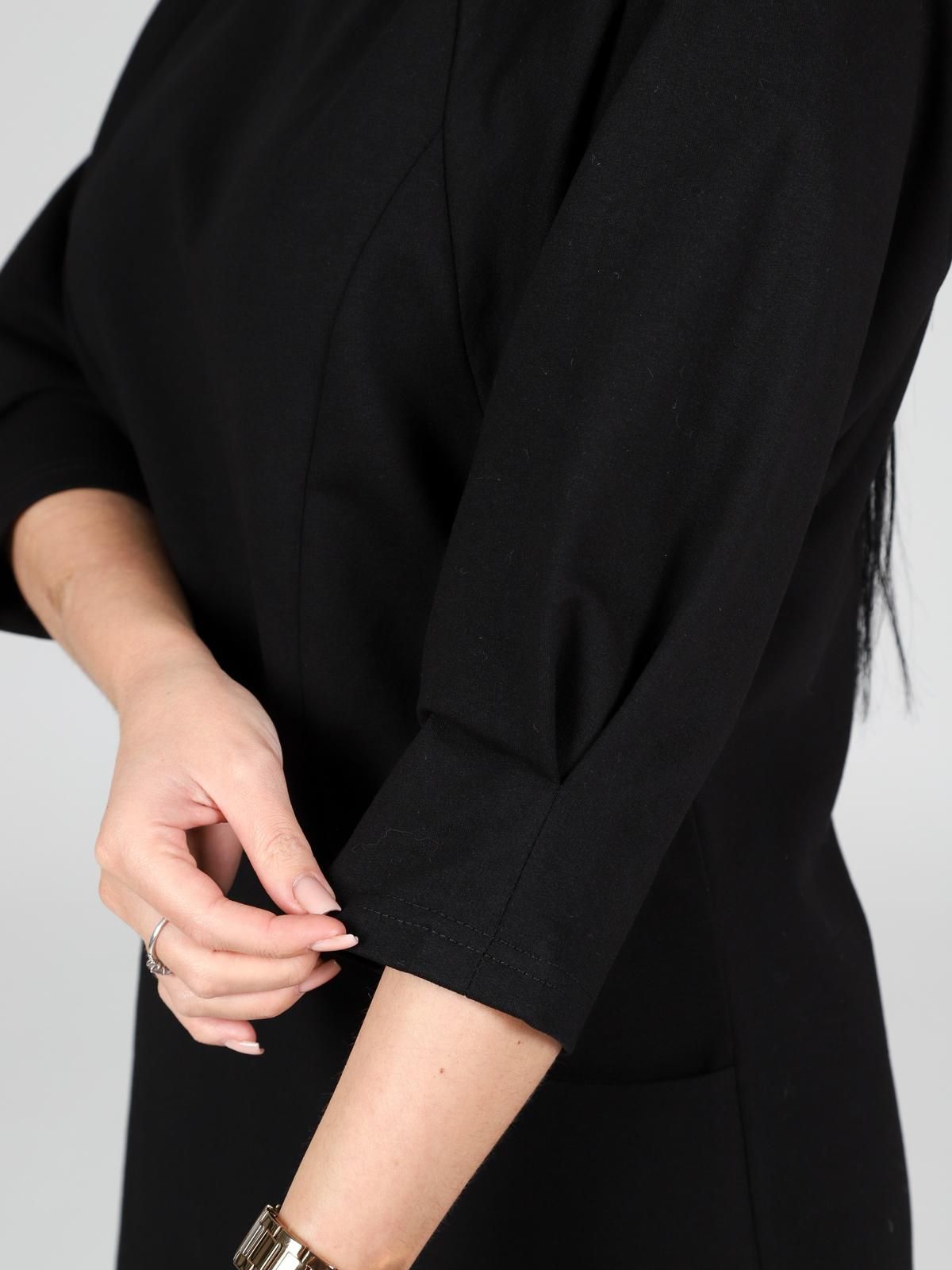 Платье трикотажное чёрное с карманами Iv-capriz(фото4)