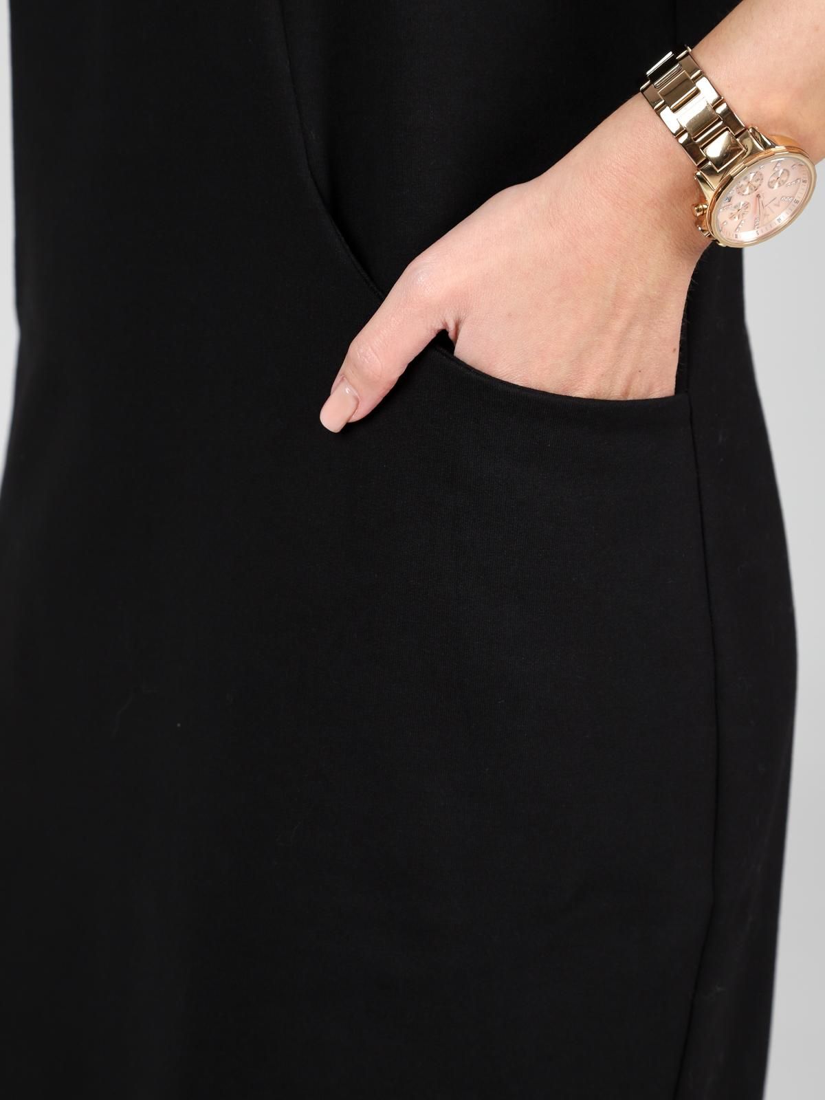 Платье трикотажное чёрное с карманами Iv-capriz(фото6)