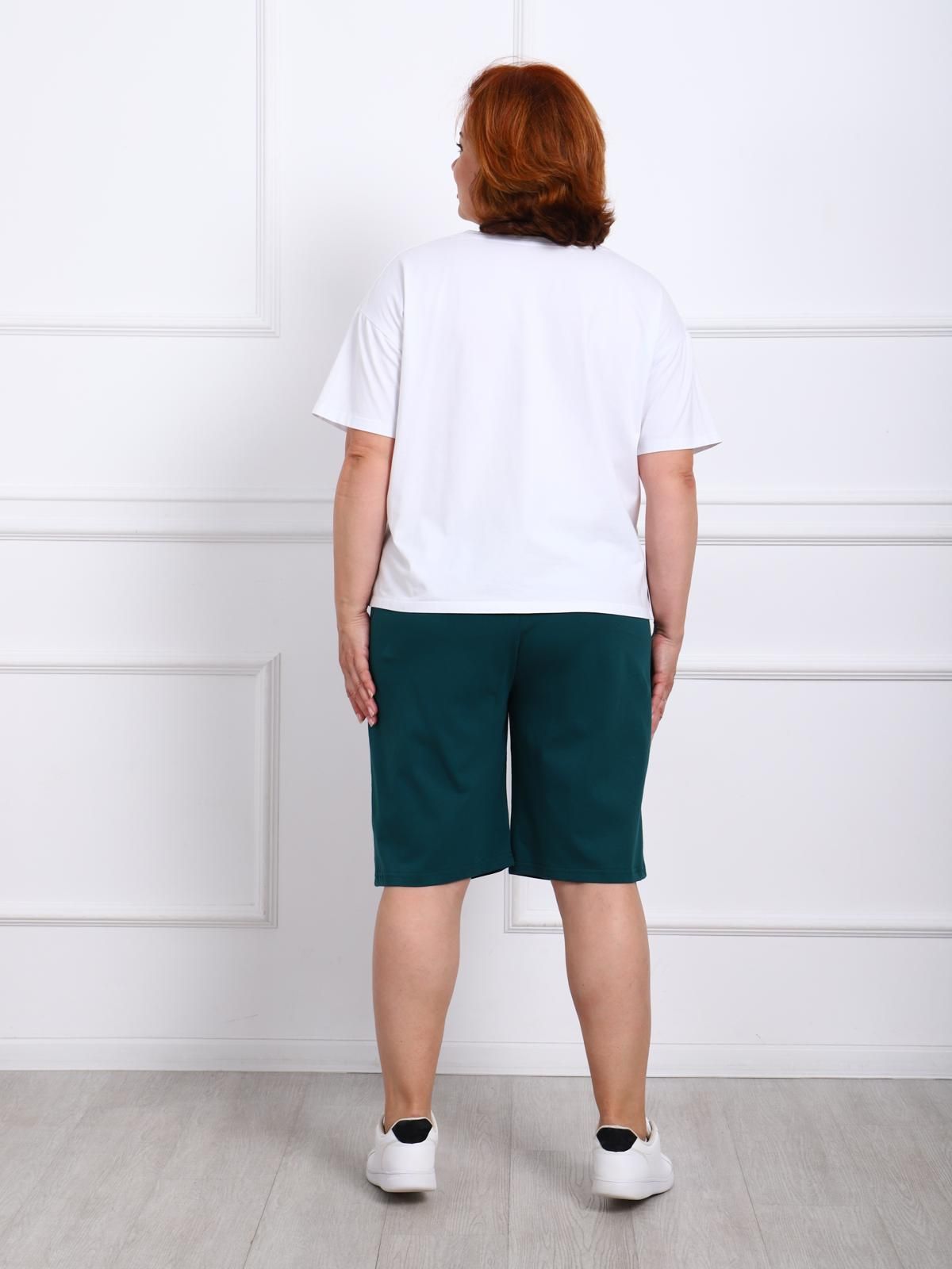 Шорты с карманами в цвете изумруд Iv-capriz(фото7)