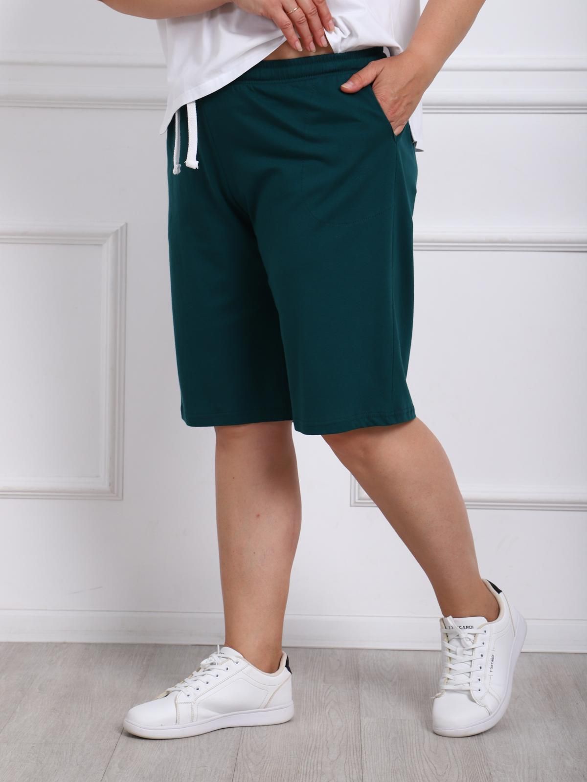 Шорты с карманами в цвете изумруд Iv-capriz(фото3)