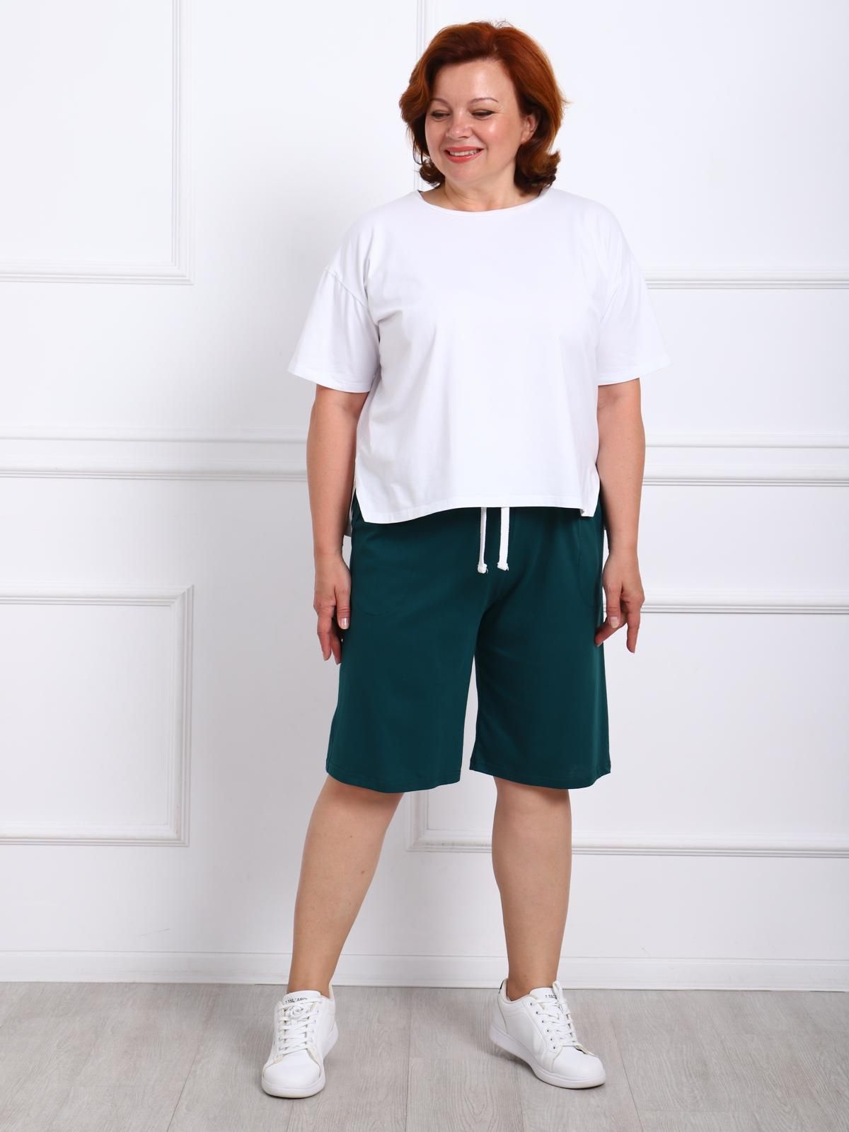 Шорты с карманами в цвете изумруд Iv-capriz(фото6)