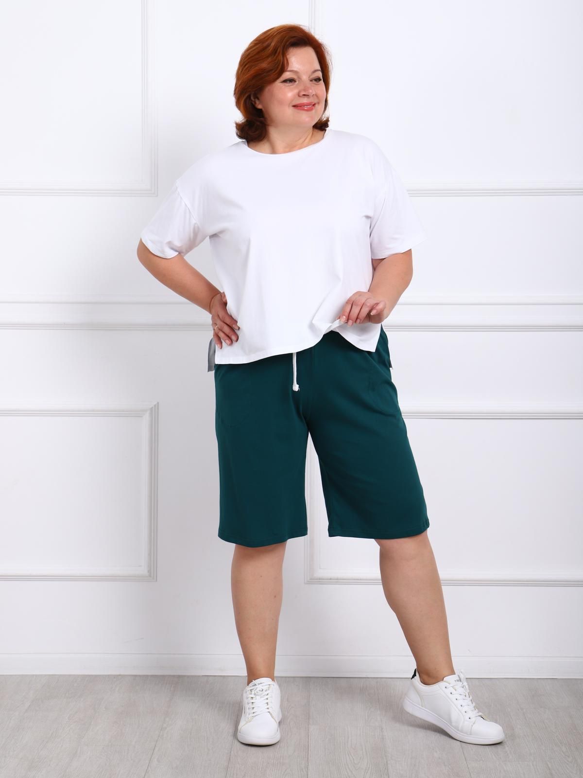 Шорты с карманами в цвете изумруд Iv-capriz(фото8)