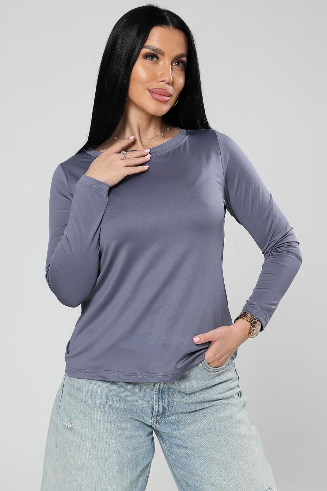 Лонгслив трикотажный серый Iv-capriz