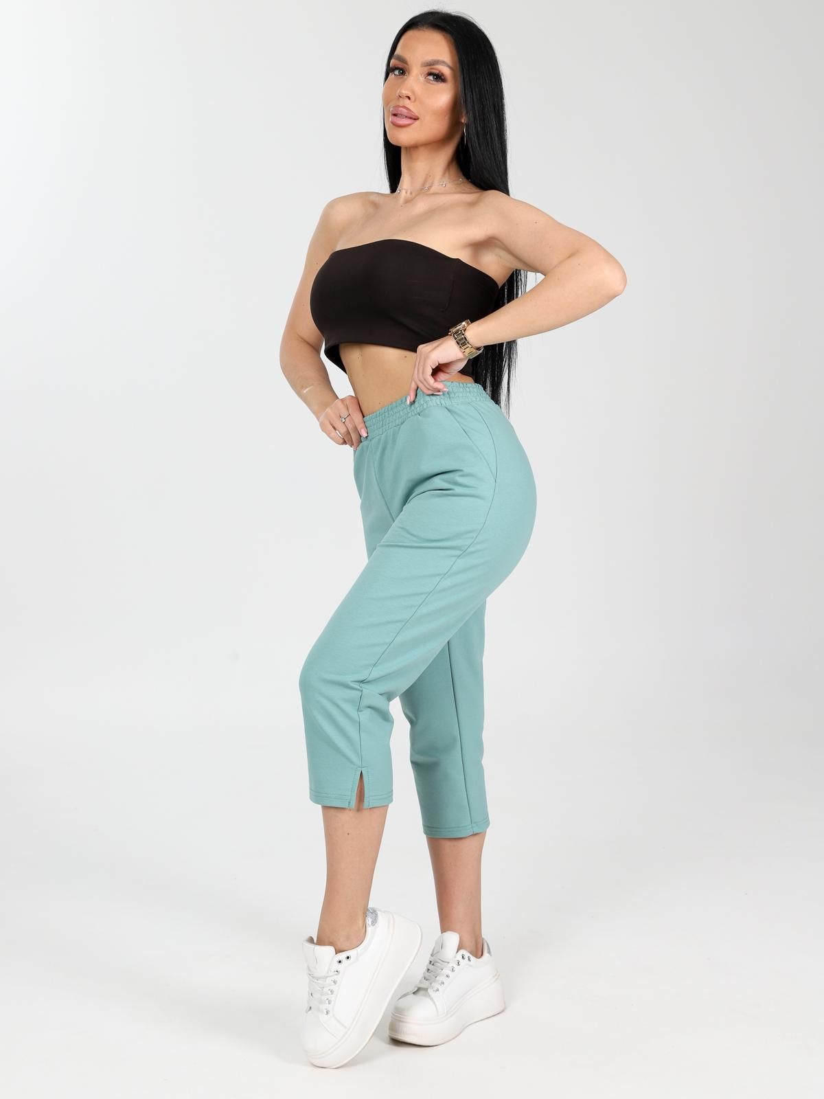 Бриджи трикотажные в фисташковом цвете Iv-capriz(фото6)