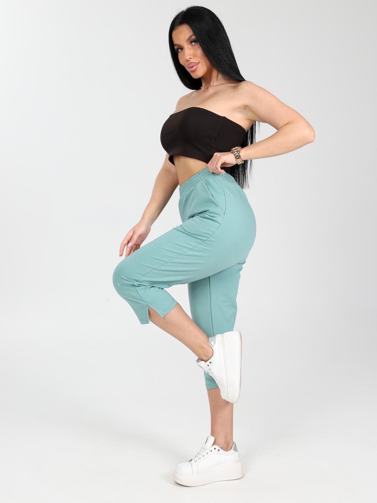 Бриджи трикотажные в фисташковом цвете Iv-capriz(фото7)