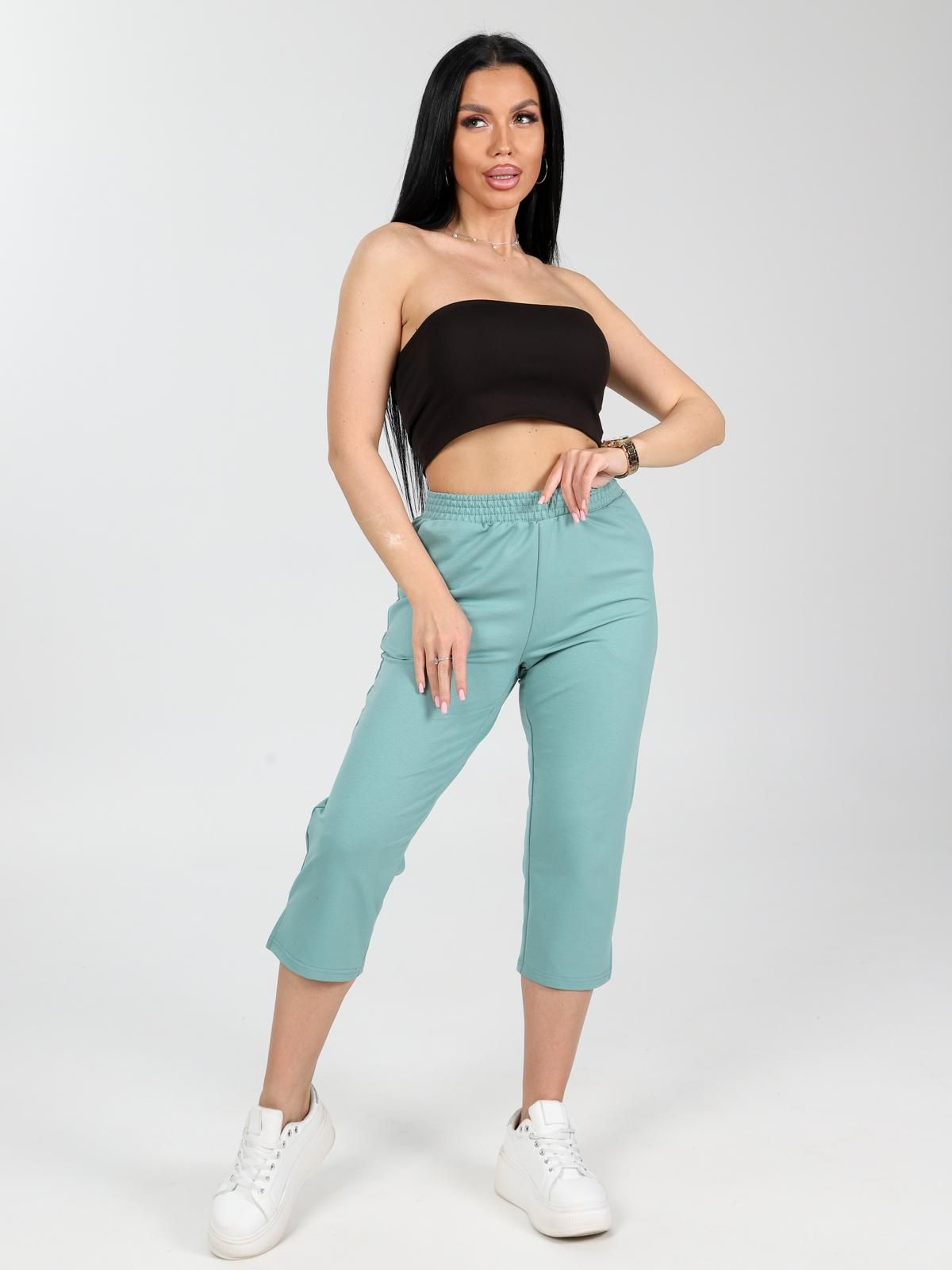 Бриджи трикотажные в фисташковом цвете Iv-capriz(фото4)