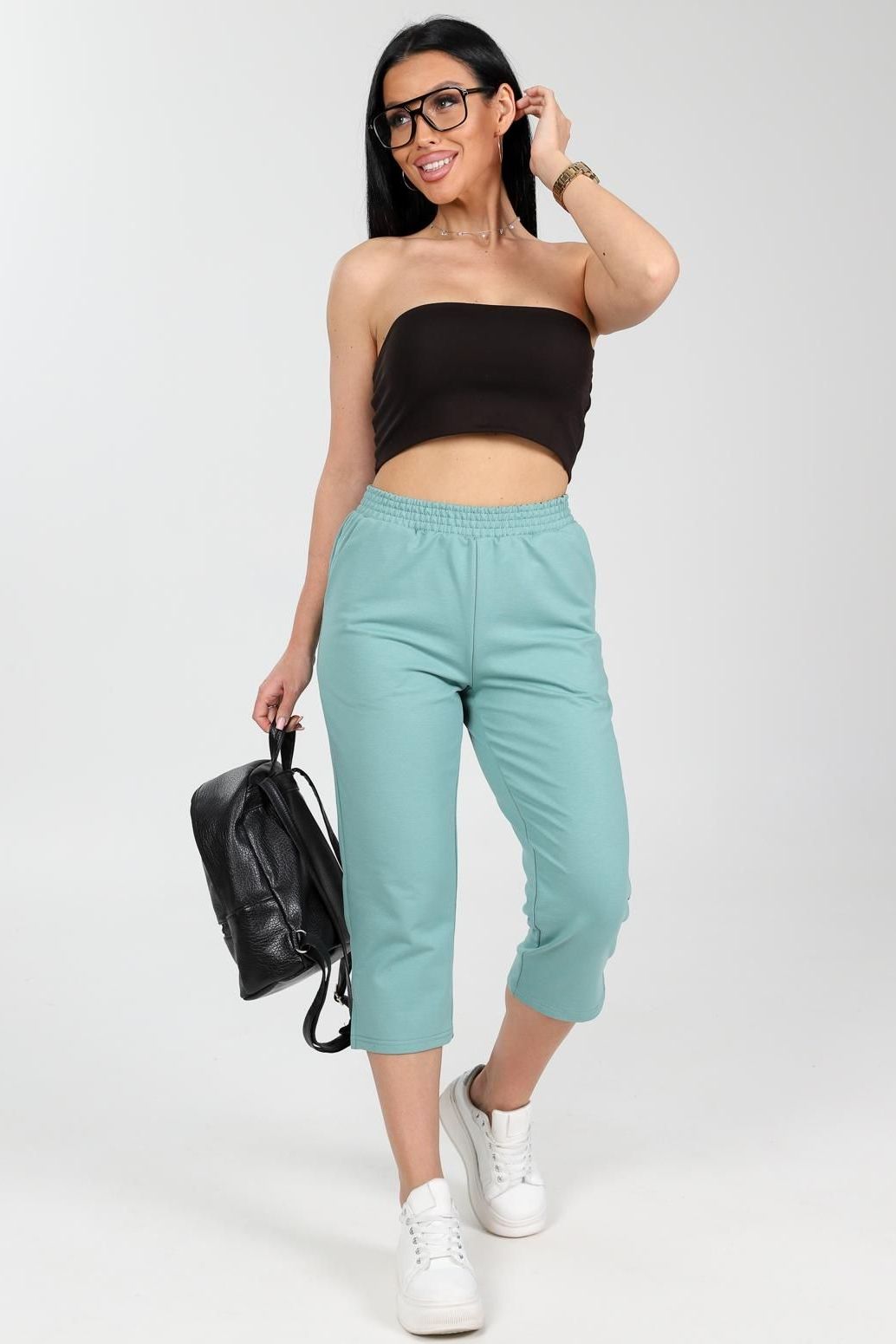 Бриджи трикотажные в фисташковом цвете Iv-capriz