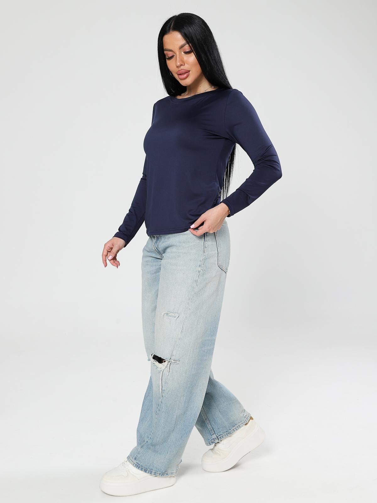 Лонгслив трикотажный тёмно-синий Iv-capriz(фото7)