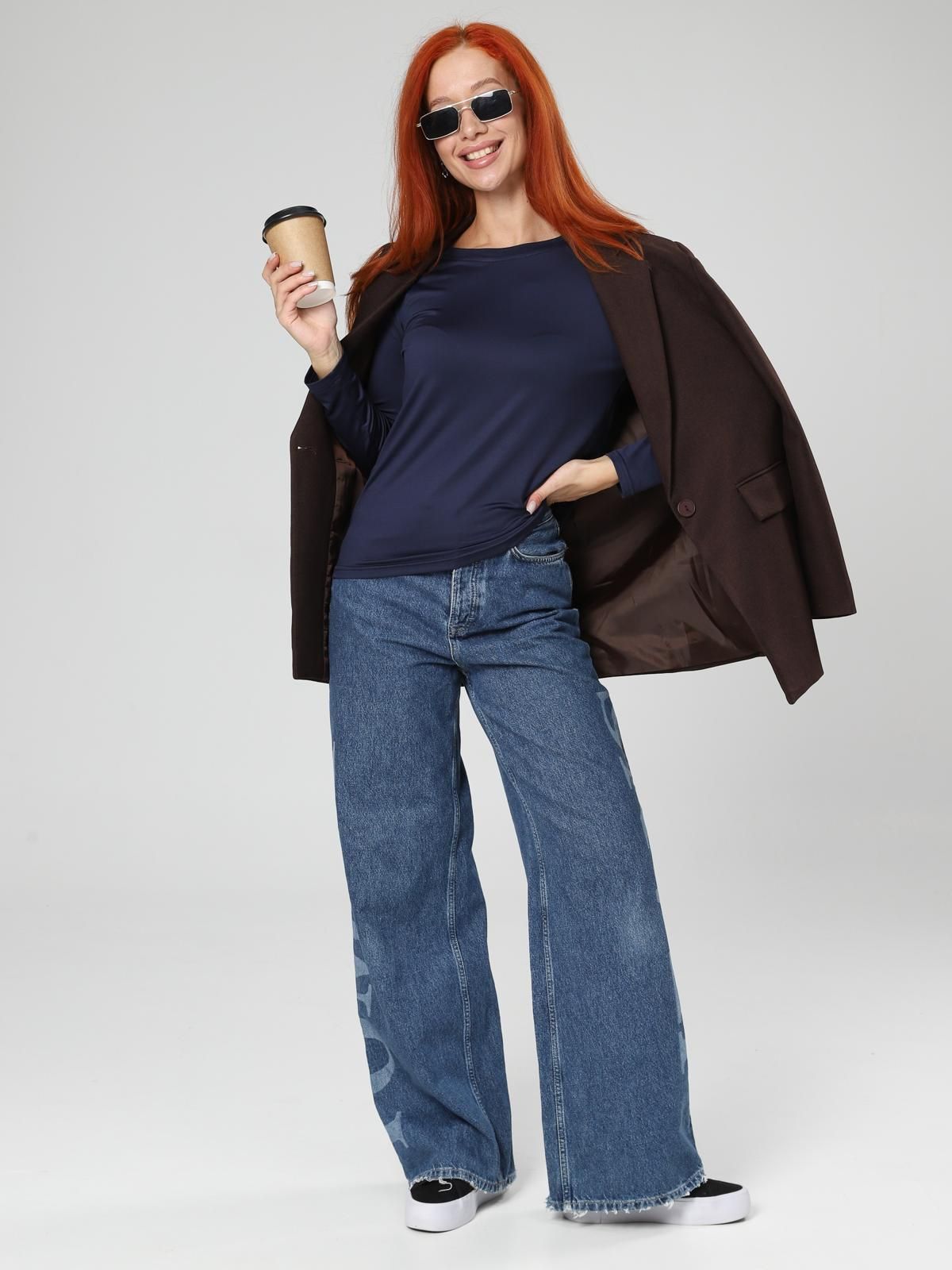 Лонгслив трикотажный тёмно-синий Iv-capriz(фото2)