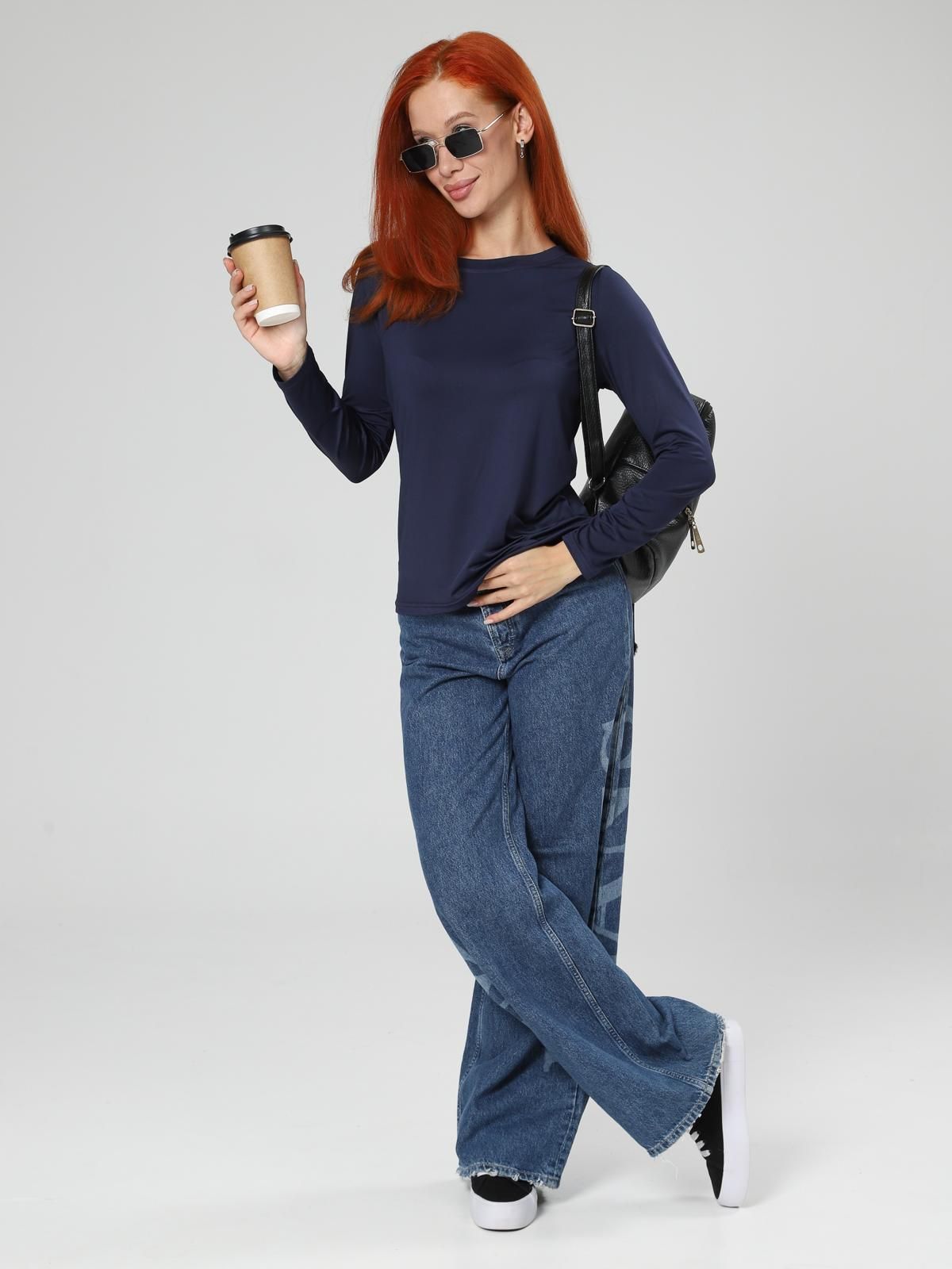 Лонгслив трикотажный тёмно-синий Iv-capriz(фото8)