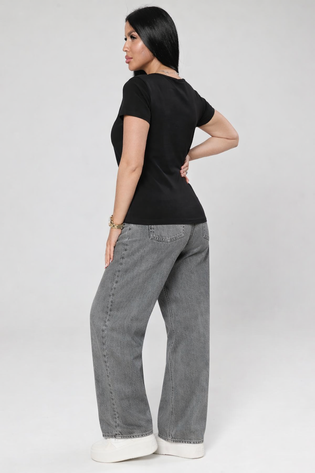 Футболка трикотажная чёрного цвета Iv-capriz(фото7)