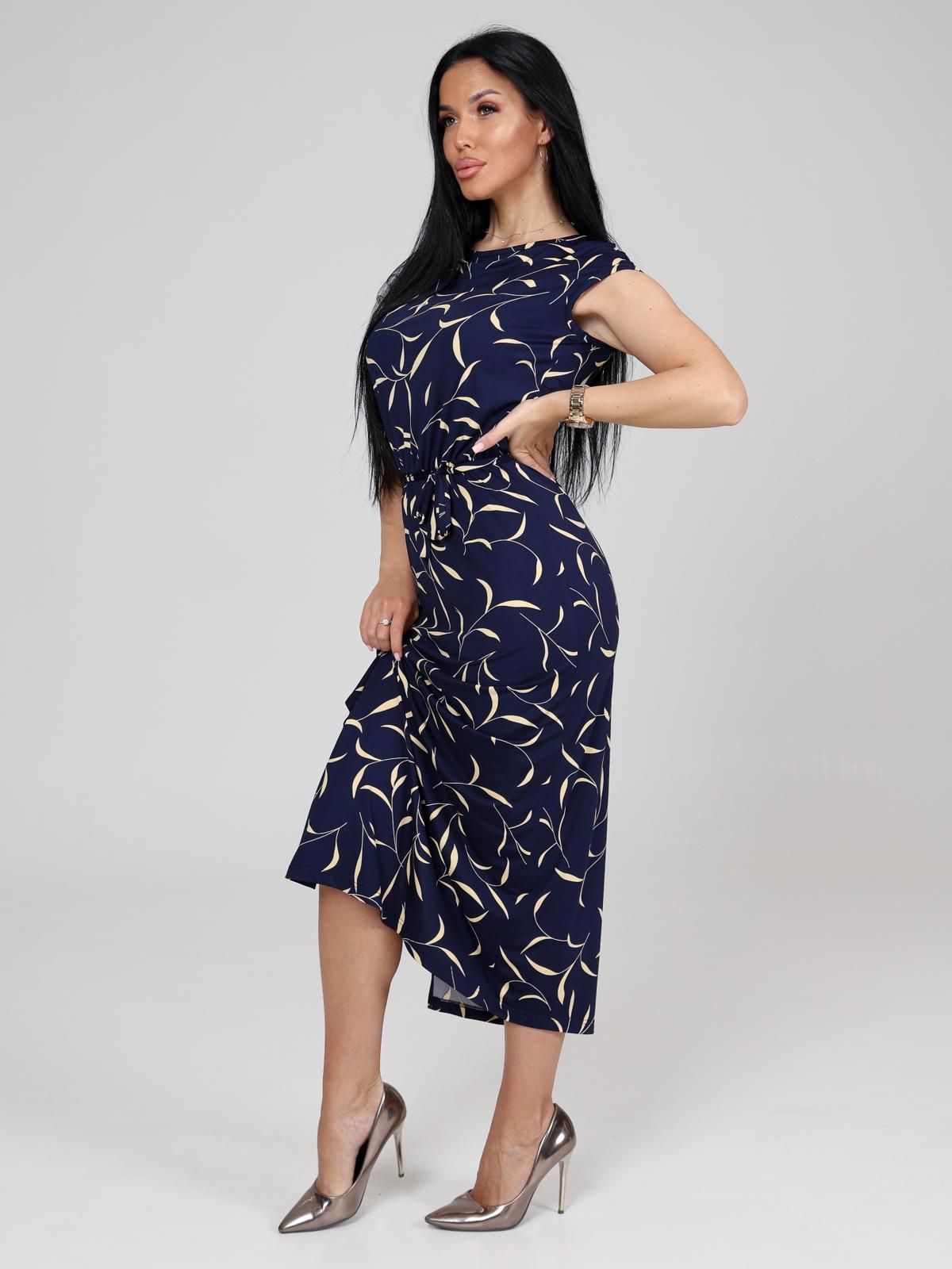 Платье трикотажное с поясом Iv-capriz(фото7)