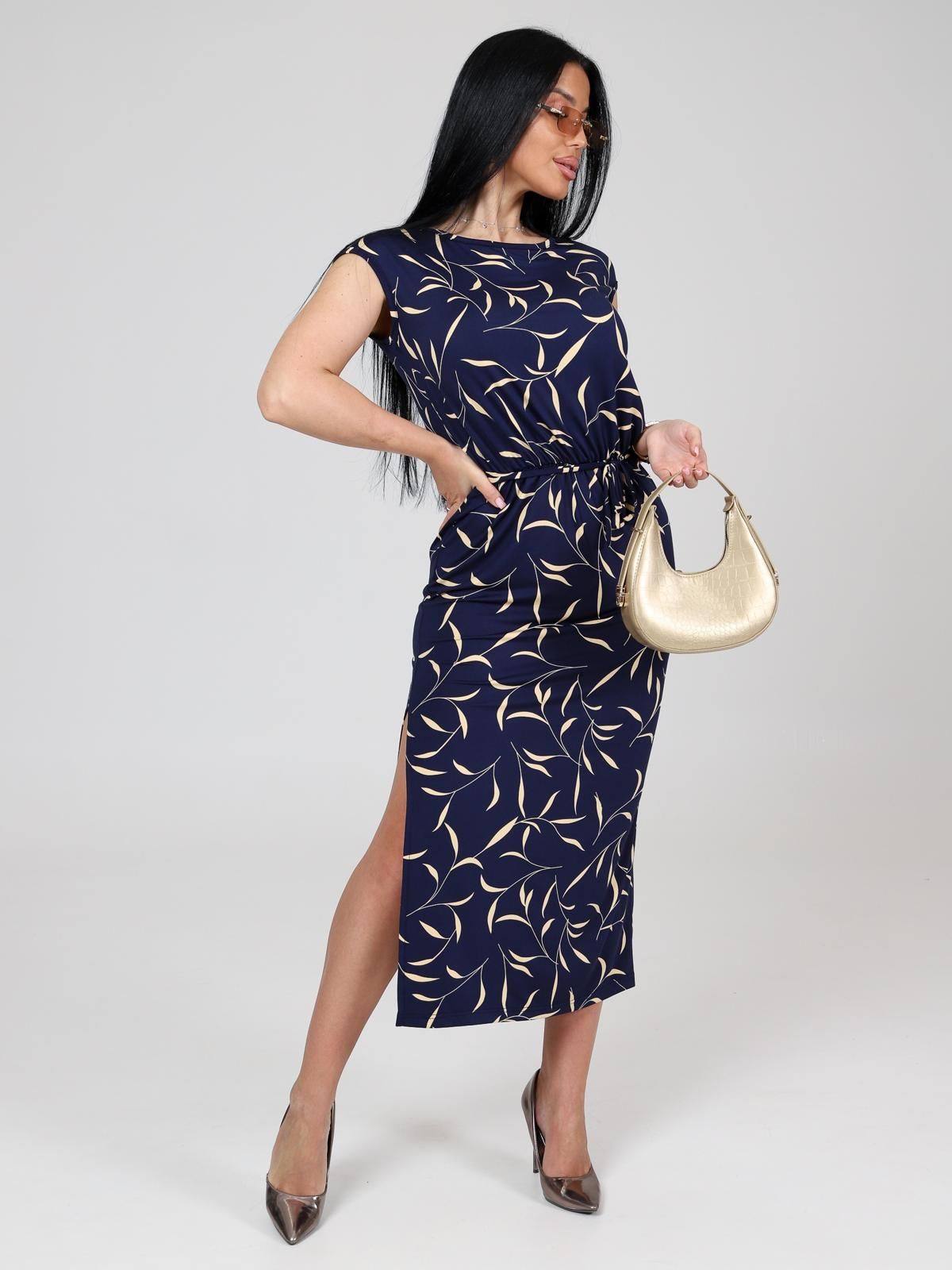 Платье трикотажное с поясом Iv-capriz(фото2)