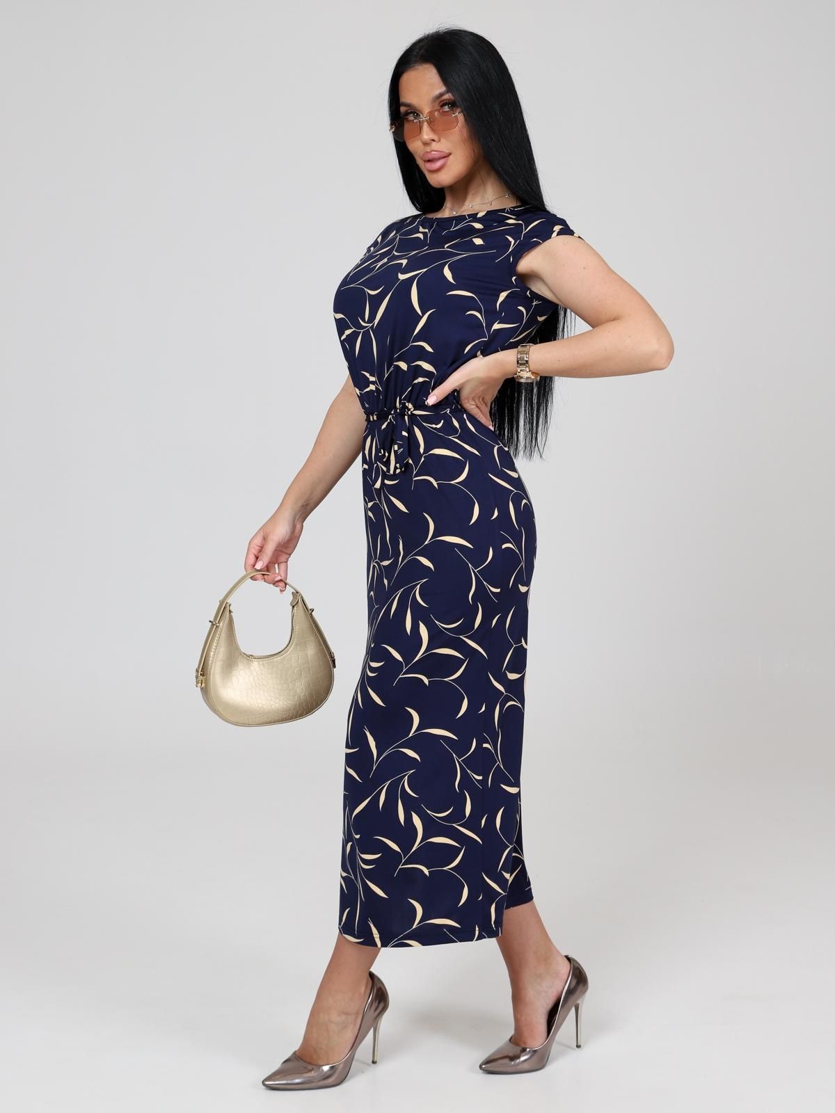 Платье трикотажное с поясом Iv-capriz(фото3)