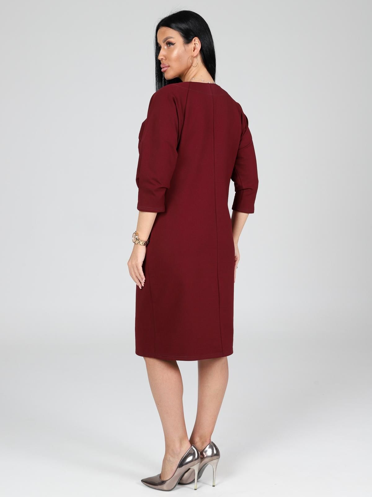 Платье трикотажное бордовое с карманами Iv-capriz(фото8)