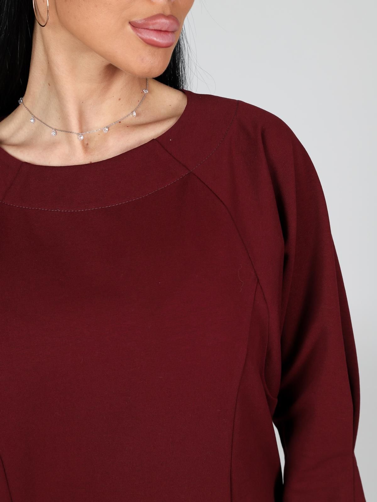 Платье трикотажное бордовое с карманами Iv-capriz(фото4)