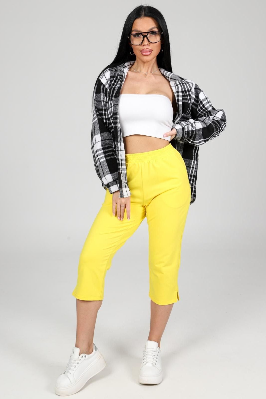 Бриджи трикотажные жёлтого цвета Iv-capriz