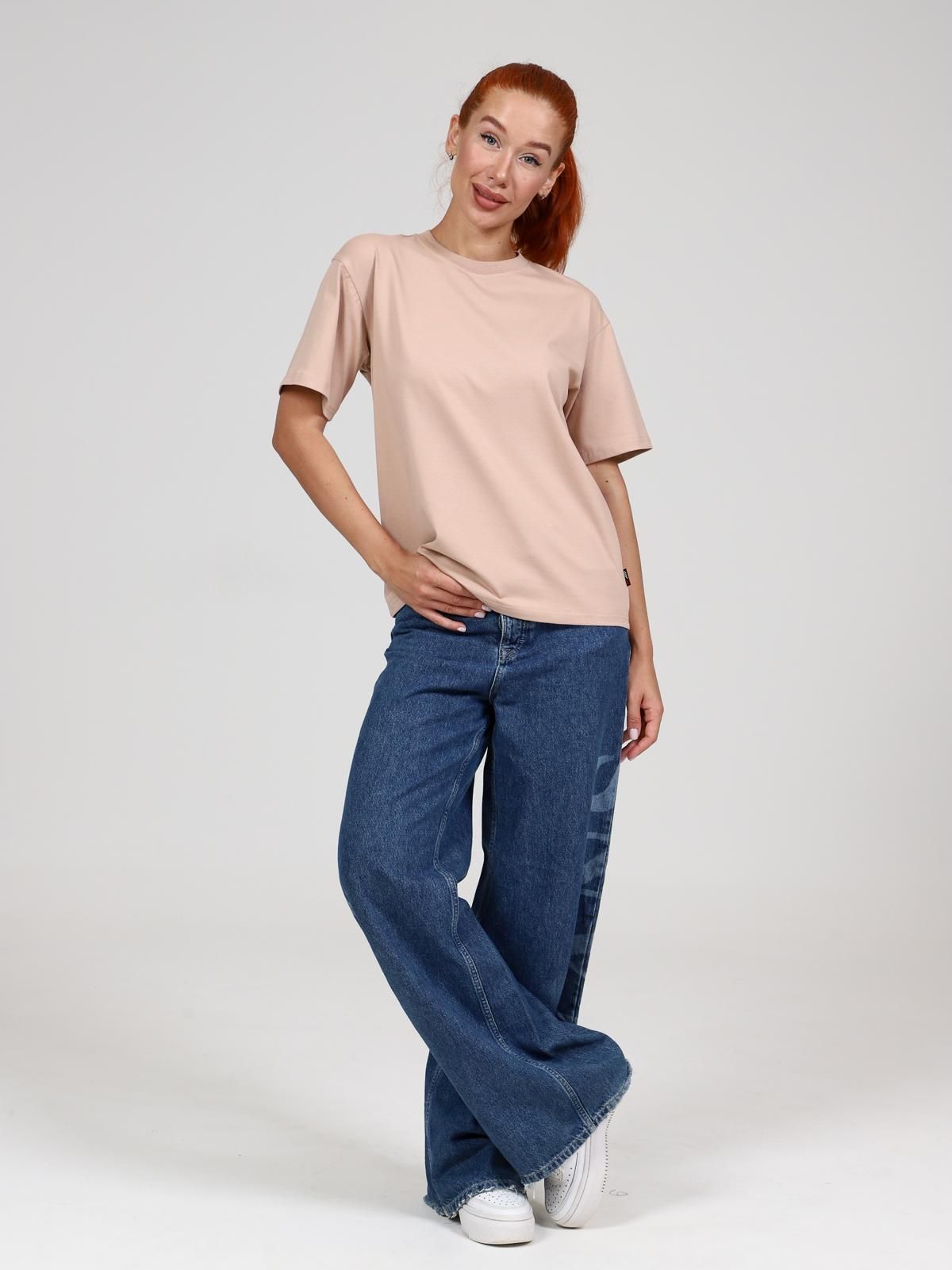 Футболка трикотажная в светло-бежевом цвете Iv-capriz(фото2)