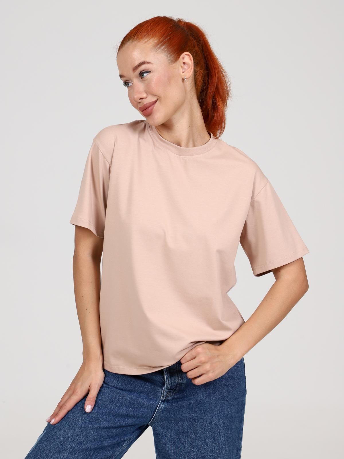 Футболка трикотажная в светло-бежевом цвете Iv-capriz(фото4)