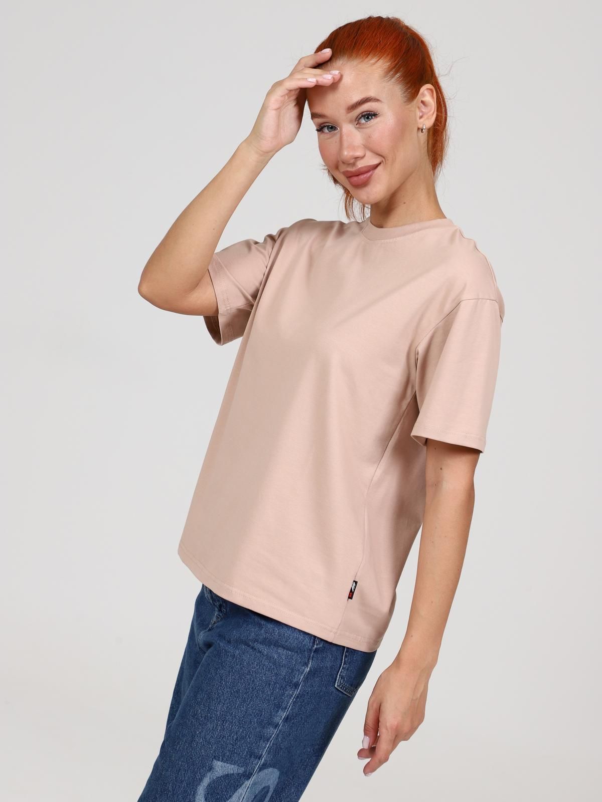 Футболка трикотажная в светло-бежевом цвете Iv-capriz(фото8)