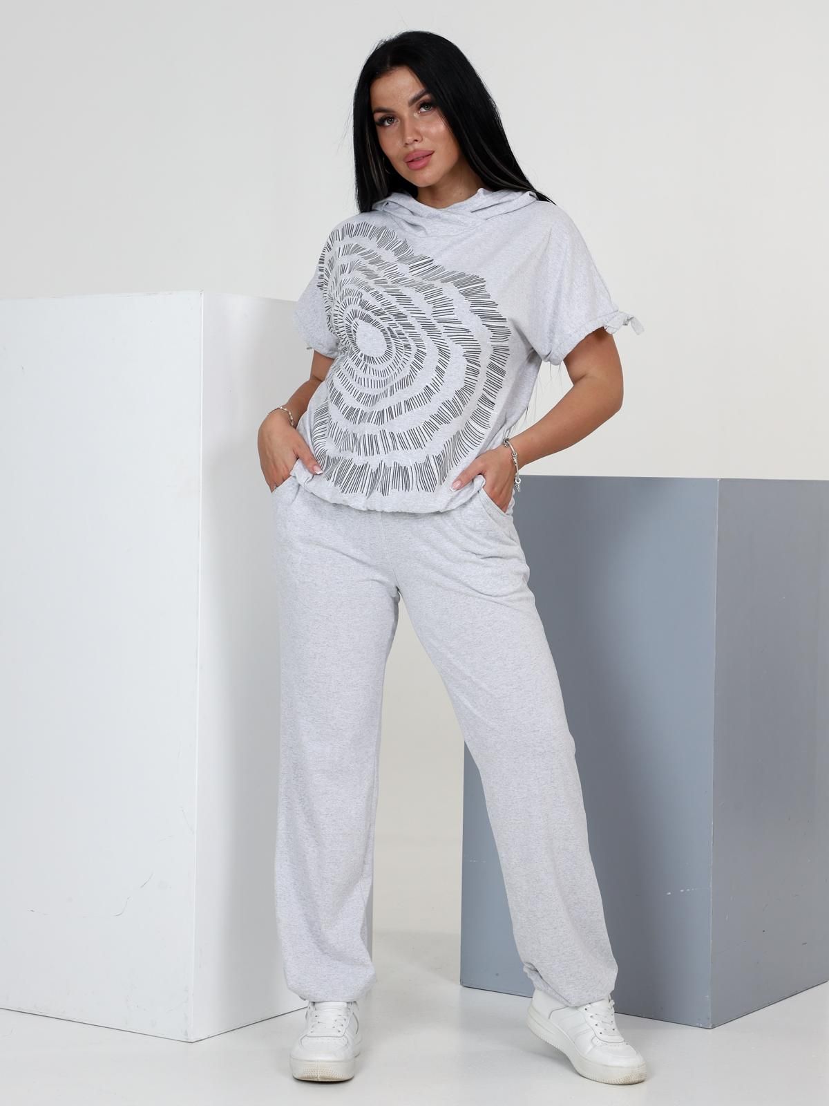 Костюм трикотажный серый с брюками Iv-capriz(фото2)