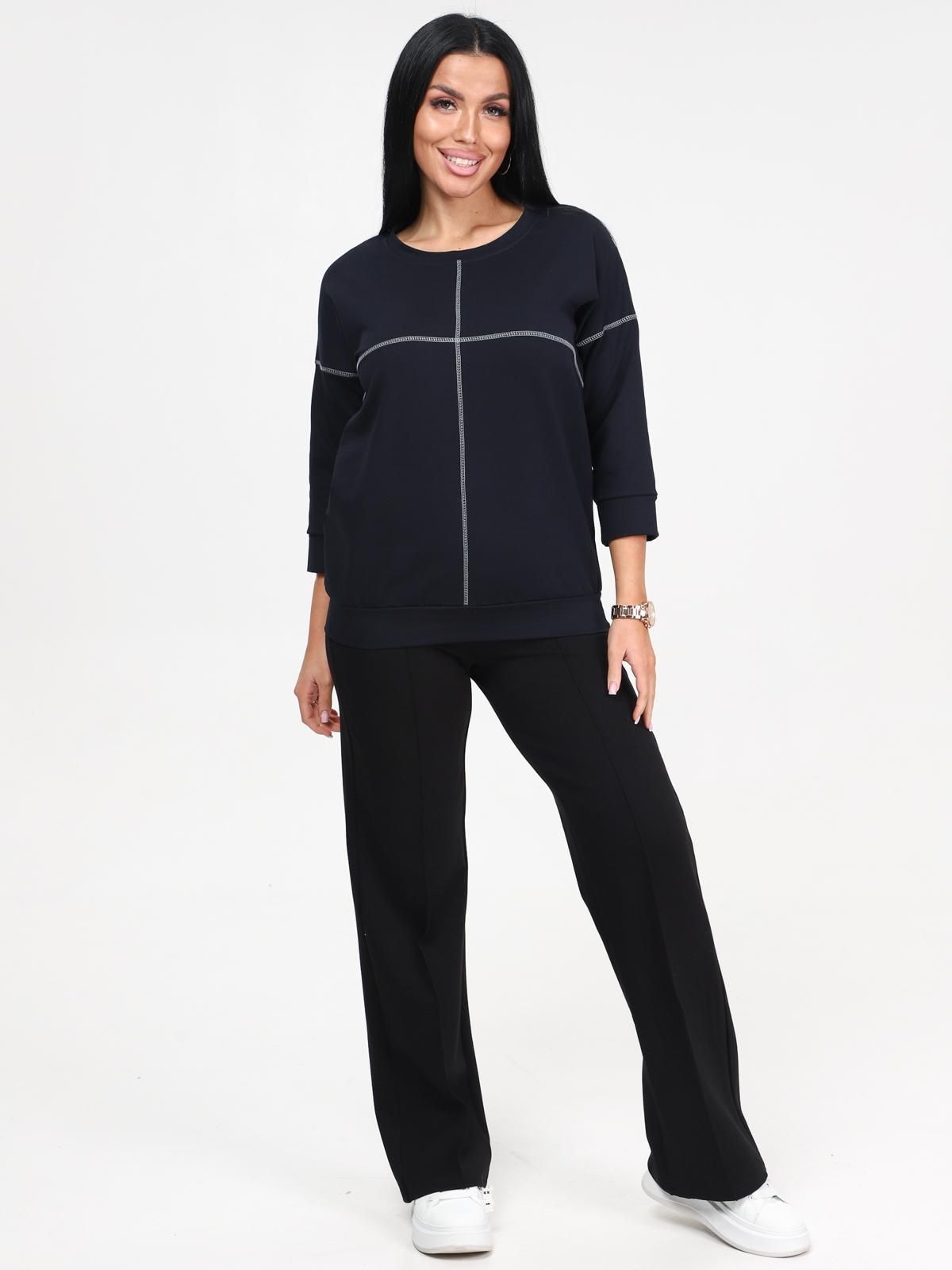 Свитшот тёмно-синий из футера Iv-capriz(фото7)