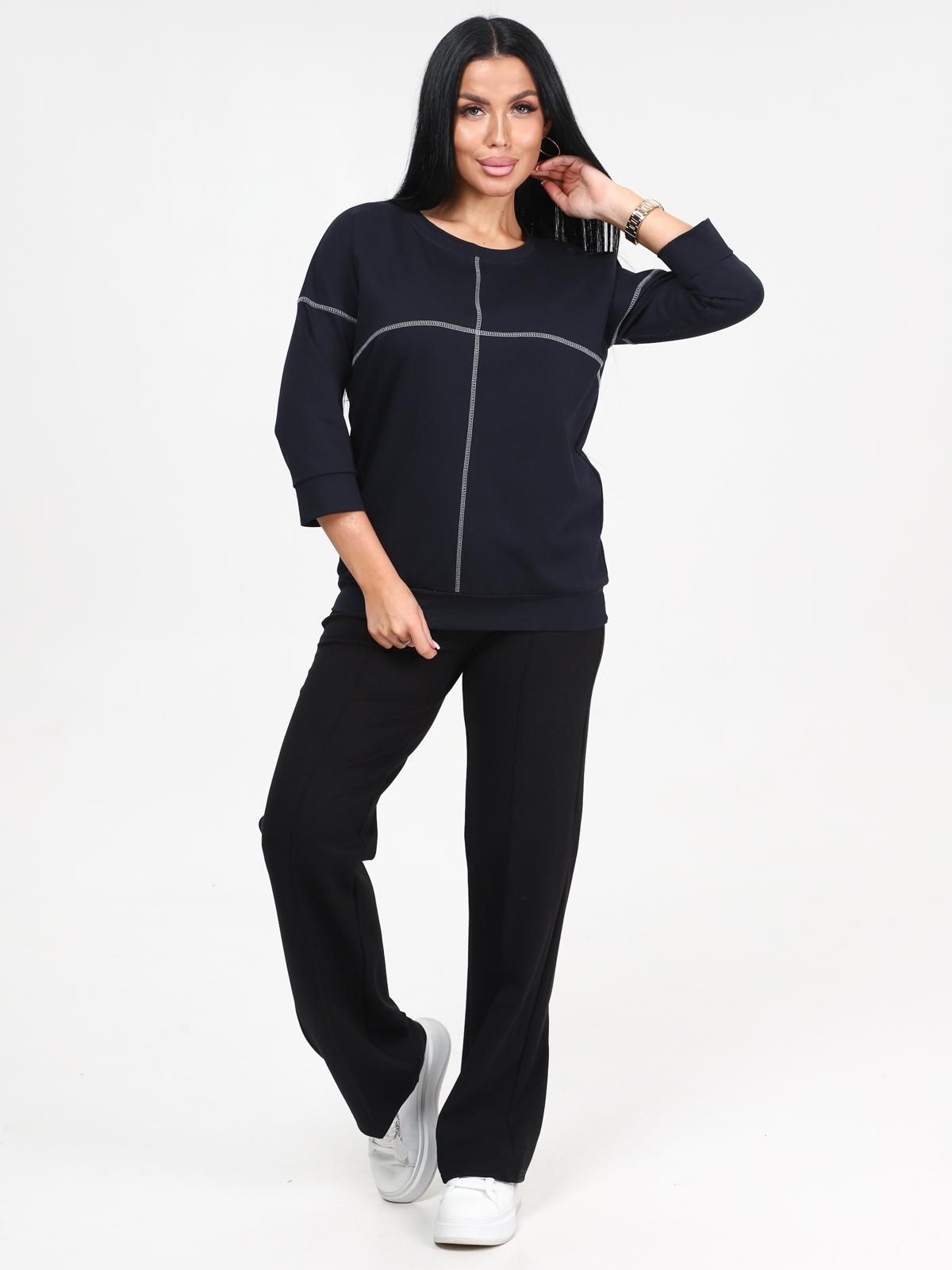 Свитшот тёмно-синий из футера Iv-capriz(фото2)