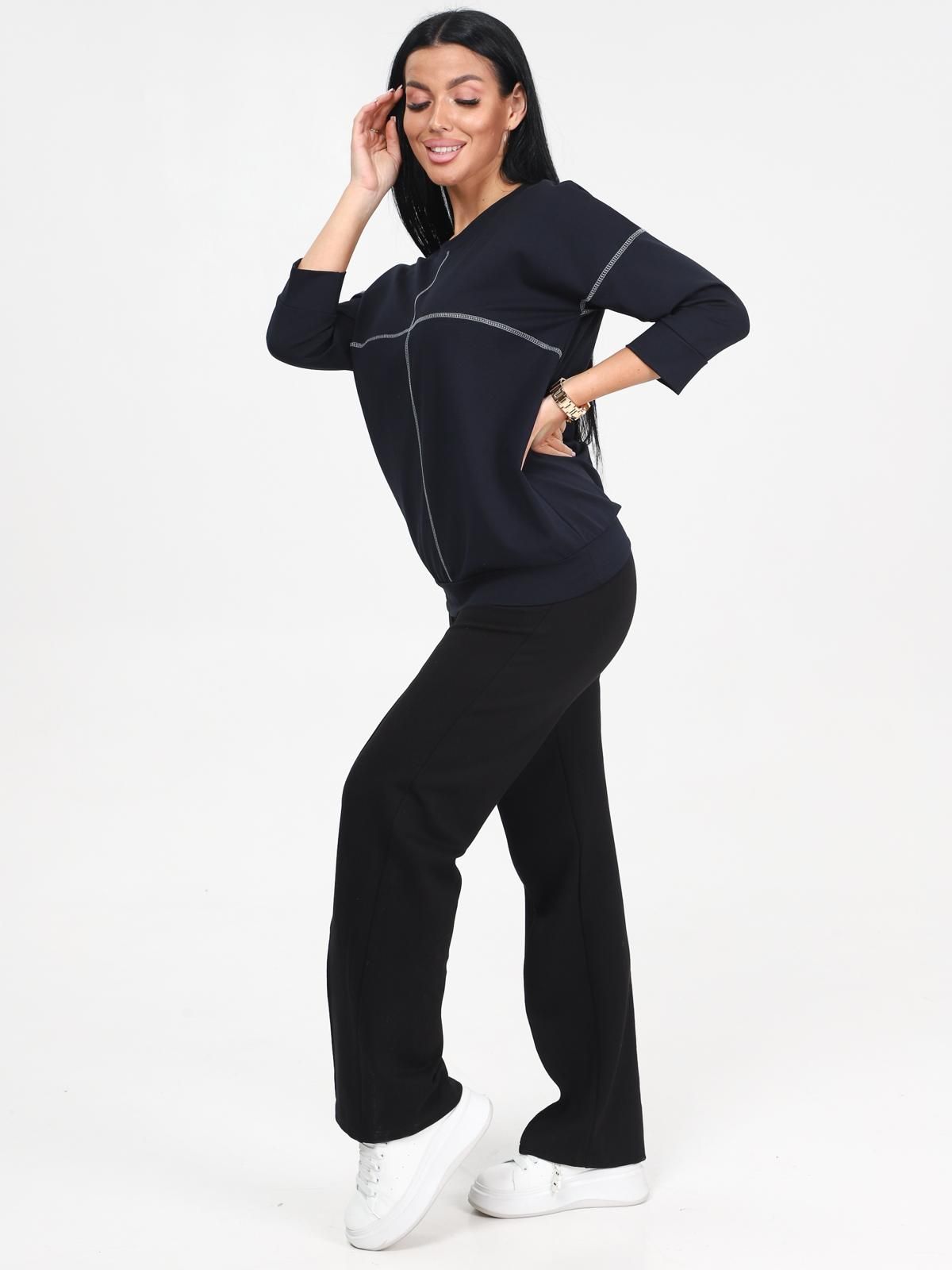 Свитшот тёмно-синий из футера Iv-capriz(фото5)