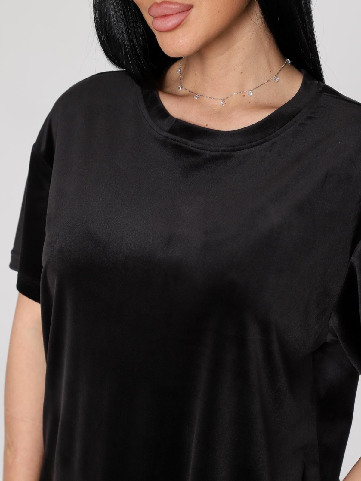 Костюм велюровый чёрный с брюками Iv-capriz(фото3)