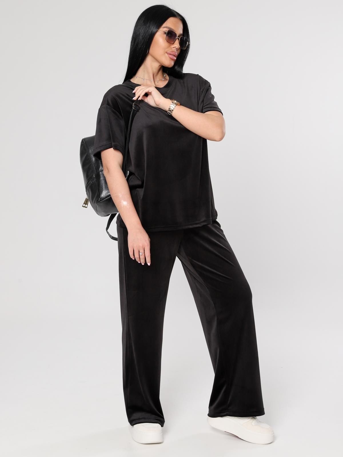 Костюм велюровый чёрный с брюками Iv-capriz(фото7)