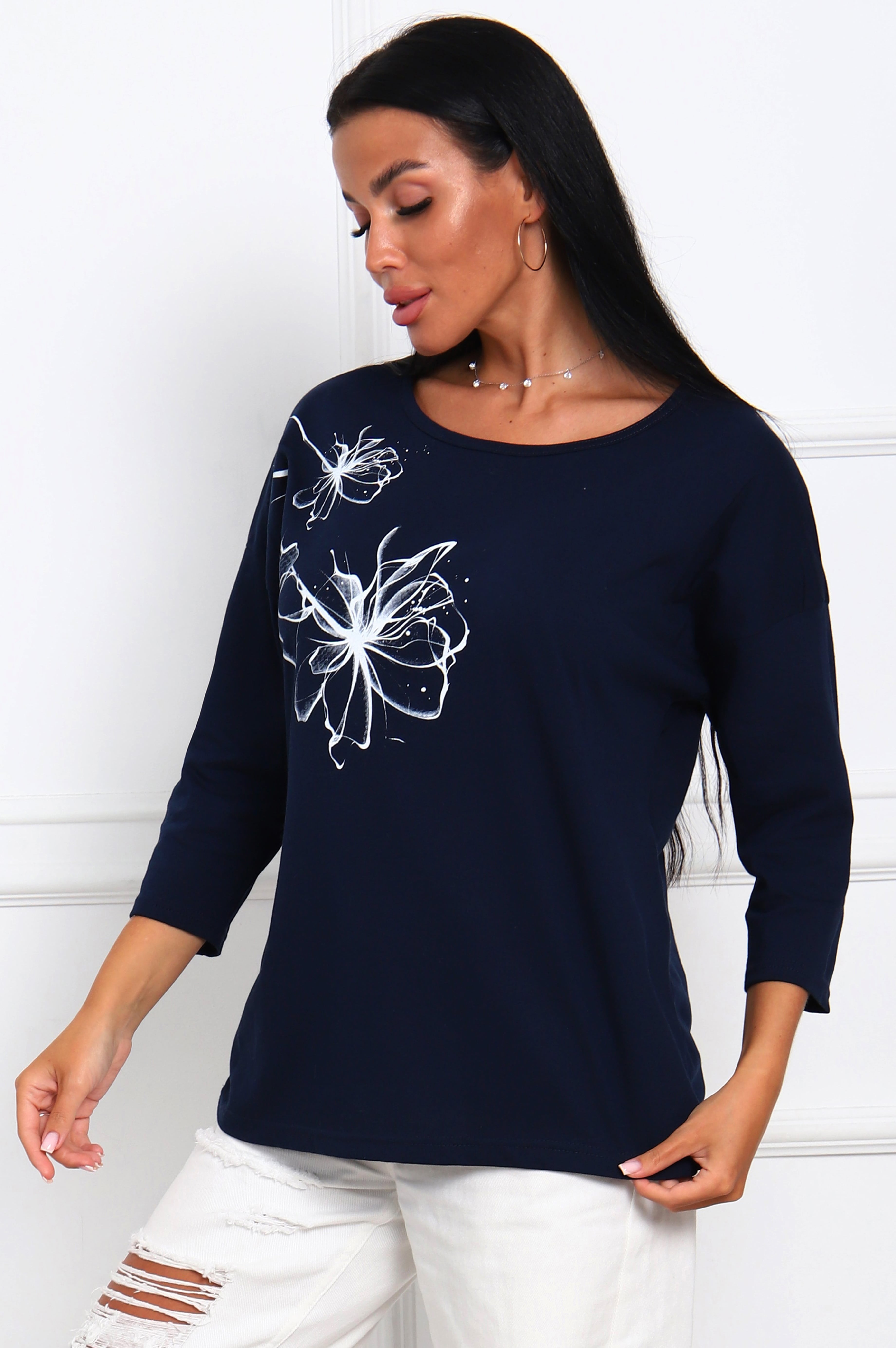 Футболка трикотажная чернильного цвета Iv-capriz(фото7)