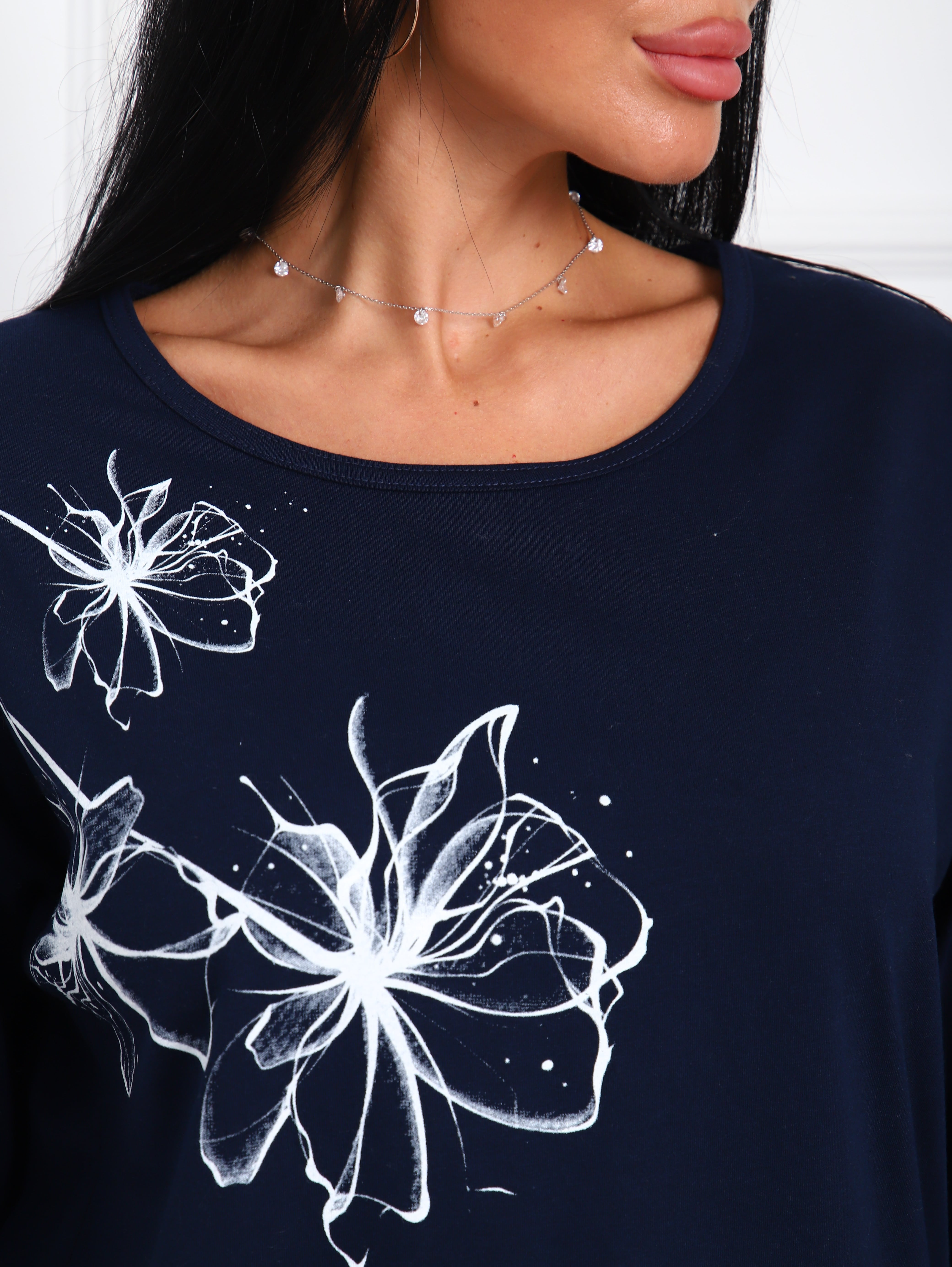 Футболка трикотажная чернильного цвета Iv-capriz(фото4)