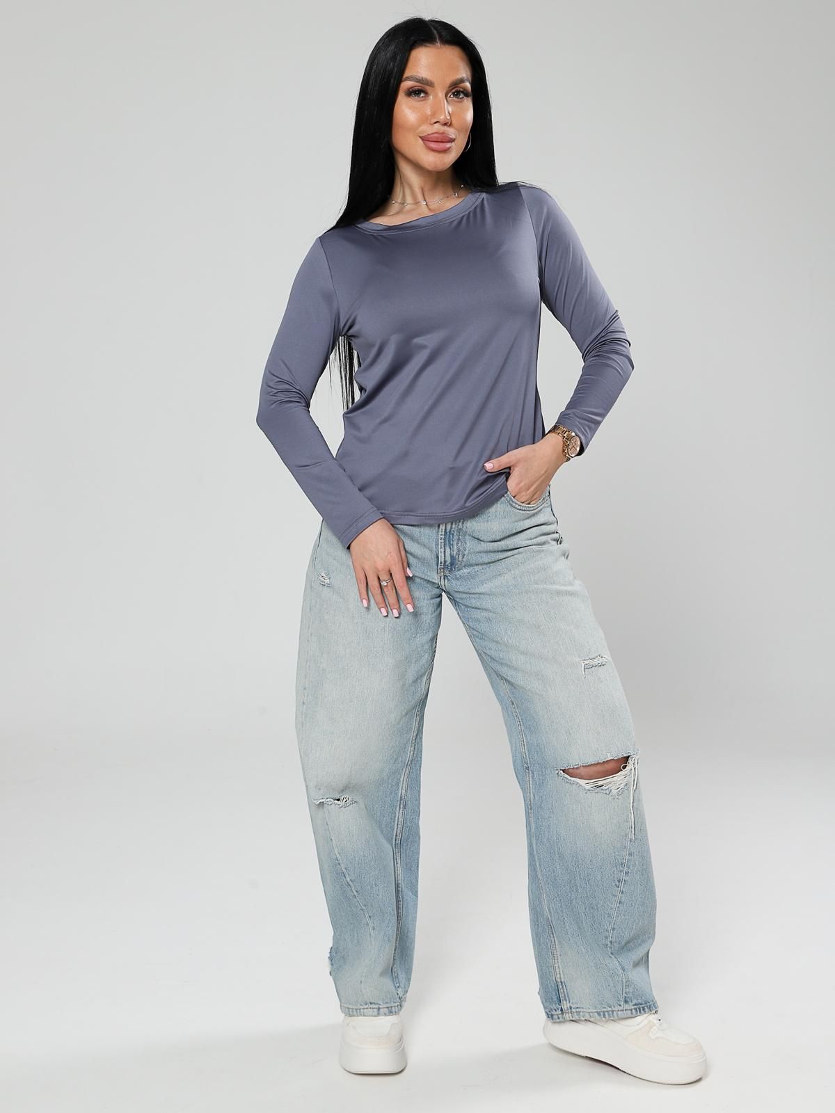 Лонгслив трикотажный серый Iv-capriz(фото2)