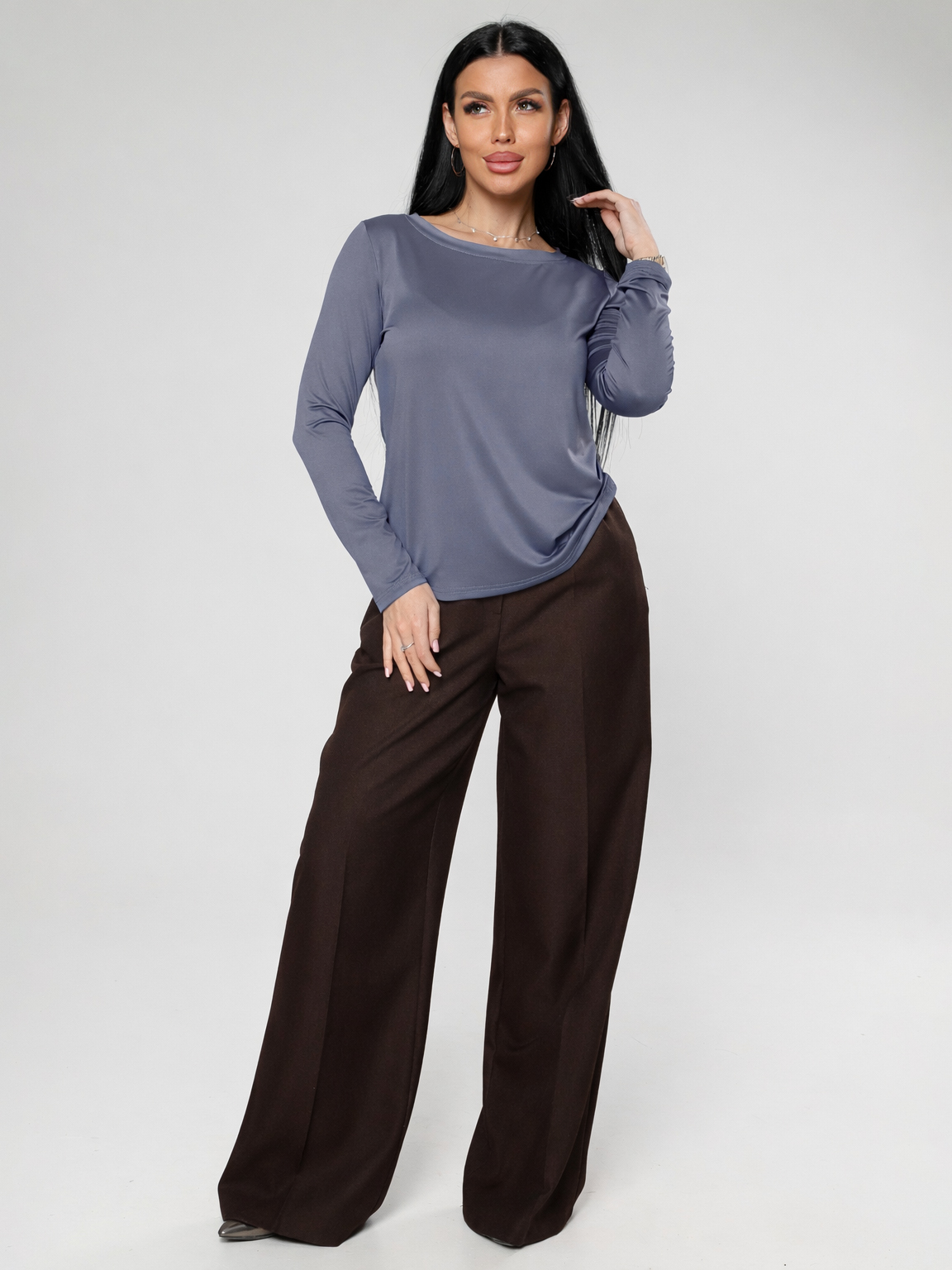 Лонгслив трикотажный серый Iv-capriz(фото4)